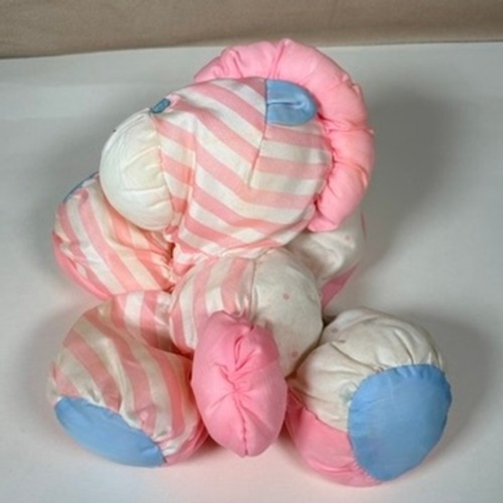 Vintage 1991 Fisher Price Puffalump HORSE Pony PINK Striped Plush Toy - Picture 3 of 11